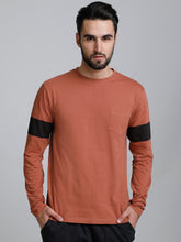 Load image into Gallery viewer, Mens Full sleeve brown tee-shirt