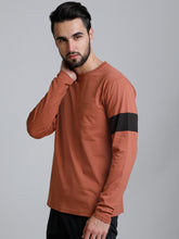 Load image into Gallery viewer, Mens Full sleeve brown tee-shirt