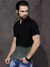 Load image into Gallery viewer, Black Blue half sleeve men's polo tee-shirt