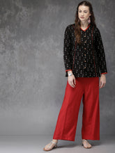 Load image into Gallery viewer, Anouk-Women-Black-Printed-Tailored-Jacket