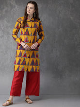 Load image into Gallery viewer, Anouk-Women-Mustard-Printed-Tailored-Jacket
