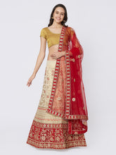 Load image into Gallery viewer, Beige-Ready-to-Wear-Lehenga--Blouse-with-Dupatta