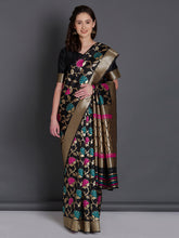 Load image into Gallery viewer, Black-Silk-Blend--Party-wear-Kanjeewaram-Saree