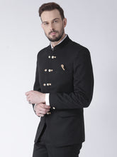 Load image into Gallery viewer, black indian style blazer for men.
