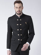 Load image into Gallery viewer, black indian style blazer for men.