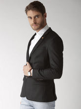 Load image into Gallery viewer, Black solid m\blazer for men