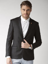 Load image into Gallery viewer, Black solid m\blazer for men