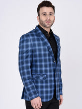 Load image into Gallery viewer, Blue blazer with green cross for men