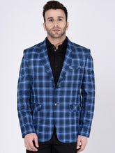 Load image into Gallery viewer, Blue blazer with green cross for men