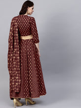 Load image into Gallery viewer, Golden-Printed-Ready-to-Wear-Lehenga--Blouse-with-Dupatta