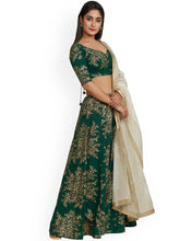 Load image into Gallery viewer, Green-Gold-Toned-Printed-Ready-to-Wear-Lehenga--Blouse-with-Dupatta