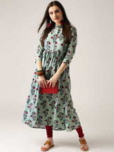 Load image into Gallery viewer, Libas-Women-Blue--Red-Printed-A-Line-Kurta