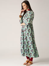 Load image into Gallery viewer, Libas-Women-Blue--Red-Printed-A-Line-Kurta