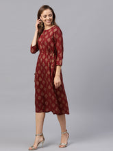 Load image into Gallery viewer, Maroon-Women-Dresses