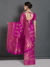 Load image into Gallery viewer, Mitera-Magenta-Silk-Blend-Party-wear-Kanjeewaram-Saree-with-Unstitched-Blouse