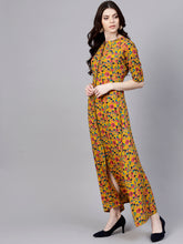 Load image into Gallery viewer, Musterd-Yellow-Red-Print-Women-Dress