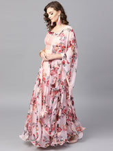 Load image into Gallery viewer, Pink--Green-Solid-Semi-Stitched-Lehenga--Unstitched-Blouse-with-Dupatta