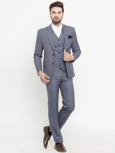 Load image into Gallery viewer, Grey three suit for men