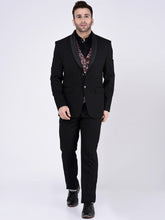 Load image into Gallery viewer, Western style black suit for men