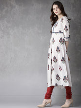 Load image into Gallery viewer, White-Blue-women-Kurta-Sets
