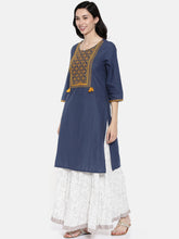 Load image into Gallery viewer, Women Grey Straight Kurta