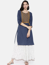 Load image into Gallery viewer, Women Grey Straight Kurta