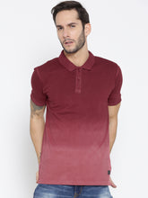 Load image into Gallery viewer, maroon shaded polo tee-shirt