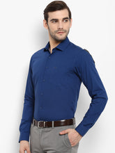 Load image into Gallery viewer, blue formal shirt for men