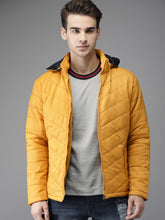 Load image into Gallery viewer, Yellow jacket with detachable hood for men