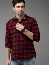 Load image into Gallery viewer, Casual red shirt with black cross.