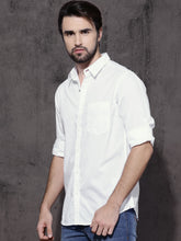 Load image into Gallery viewer, white casual dhirt for men.