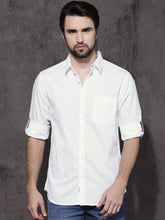 Load image into Gallery viewer, white casual dhirt for men.